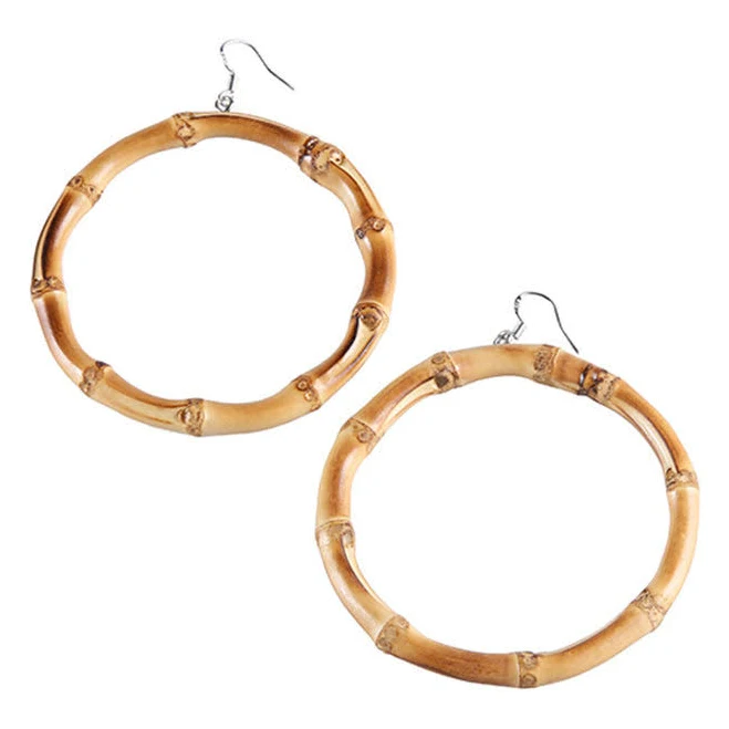 accessory Bamboo Hoop Earrings Swell Vision $10