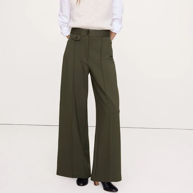 pants Banana Republic Women's High-Rise Wide-Leg Drapey Ponte Pants Banana Republic $94.99