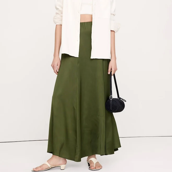 maxi skirt Banana Republic Women's Stretch-Satin Maxi Skirt Banana Republic $109.99