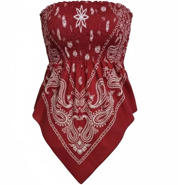 tube top Bandana Print Strapless Tube Top Poshmark $12