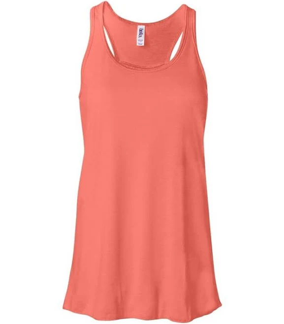 top BELLA+CANVAS Bella + Canvas Women's Flowy Racerback Tank BlankShirts.com $9.12