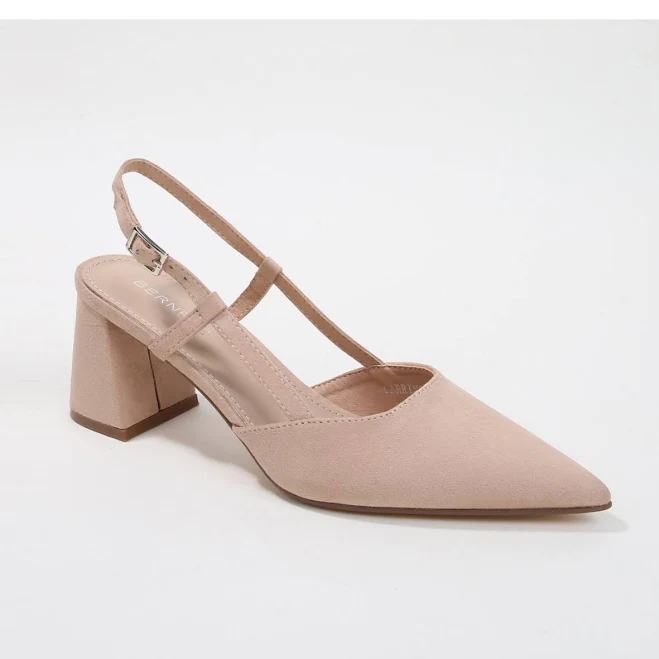 shoes BERNESS Women's Carrington Faux Suede Slingback Block Heel Pumps Macy's $43.99