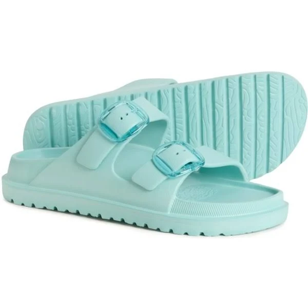 shoes Billabong Women's Helios Two-Banded Buckle Slide Sandals Sierra $16.99