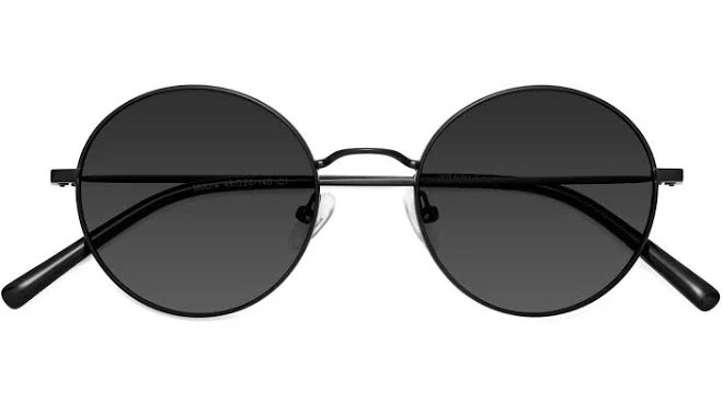 accessory Black/Gold Retro-Vintage Metal Round Tinted Sunglasses Sunwear Lenses Yesglasses $59