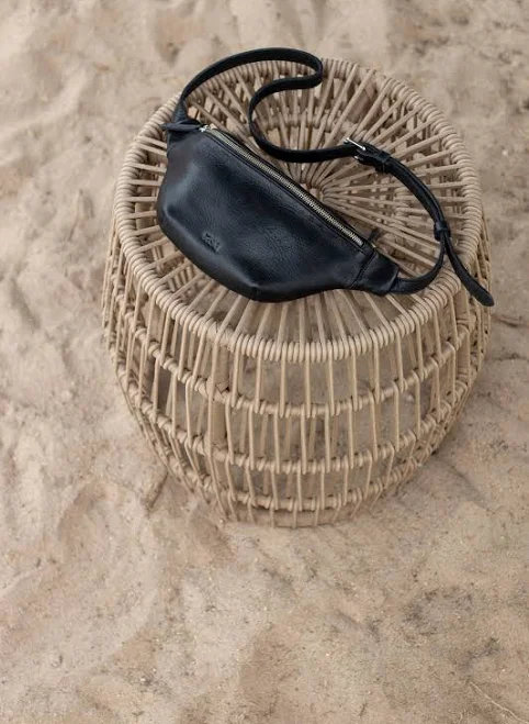 bag Black Leather Belt Bag - Minimalist Leather Fanny Pack - Small Crossbody Waist Bag - Full Grain Vegetable Tanned Leather Etsy - Seller $220