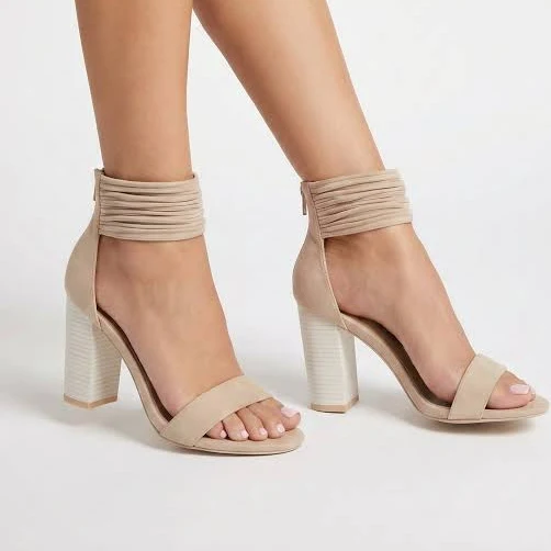 shoes Blair Faux Suede Strappy Heels Lithologie Co. $31