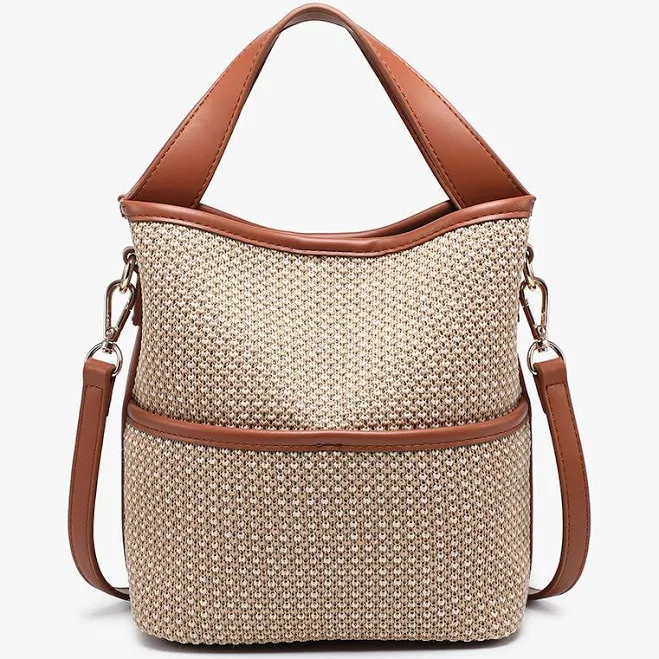 bag Blakely Vegan Straw Bucket Bag with Dual Handles Jen & Co. $60