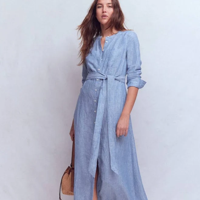 dress Boden Women's Mollie Linen Shirt Dress Boden $186.75