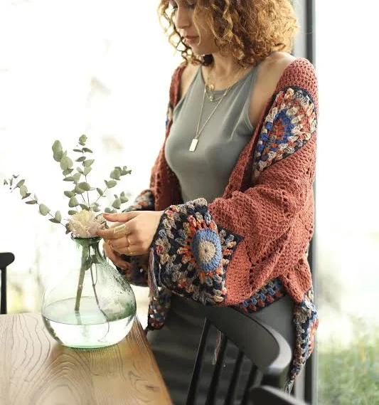 cardigan Bohemian Knit Cardigan Etsy - MigloStore $120