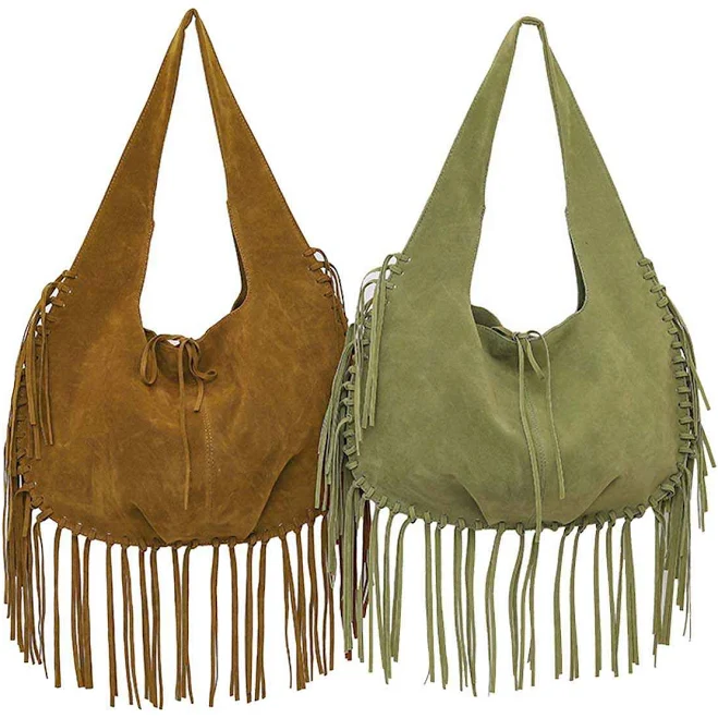 bag Boho Fringe Suede Hobo Shoulder Bag Retro Stage $33.99