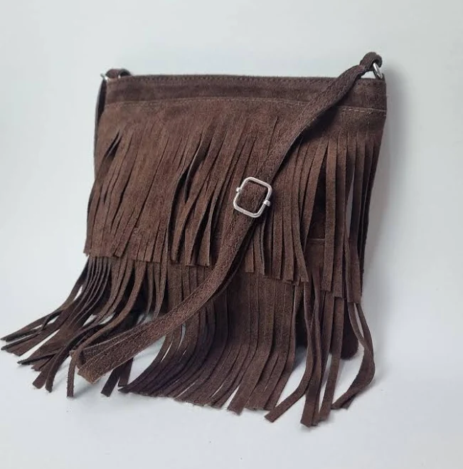 bag Boho Western Leather Crossbody Bag with Suede Fringe Etsy - Seller $43.28