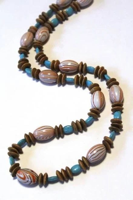 accessory Boho Wood Bead Necklace Etsy - MichelesAManoDesigns $39