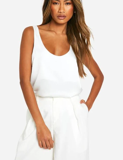 top Boohoo Women's Basics Satin Cami boohoo USA $13.6