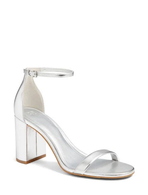 shoes BP. Livia Ankle Strap Sandal in Silver Metallic at Nordstrom, Size 9.5 Nordstrom $29.98