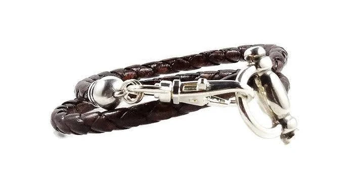 accessory Braided Leather Cuff Bracelet Designed by Stacey Jewelry $53.95