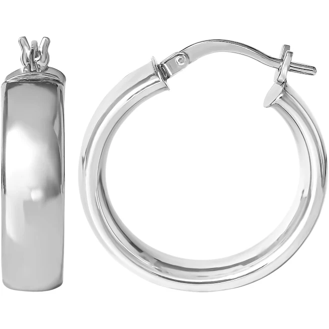 accessory Brilliance Fine Sterling Silver Round Hoop Earrings Walmart $32