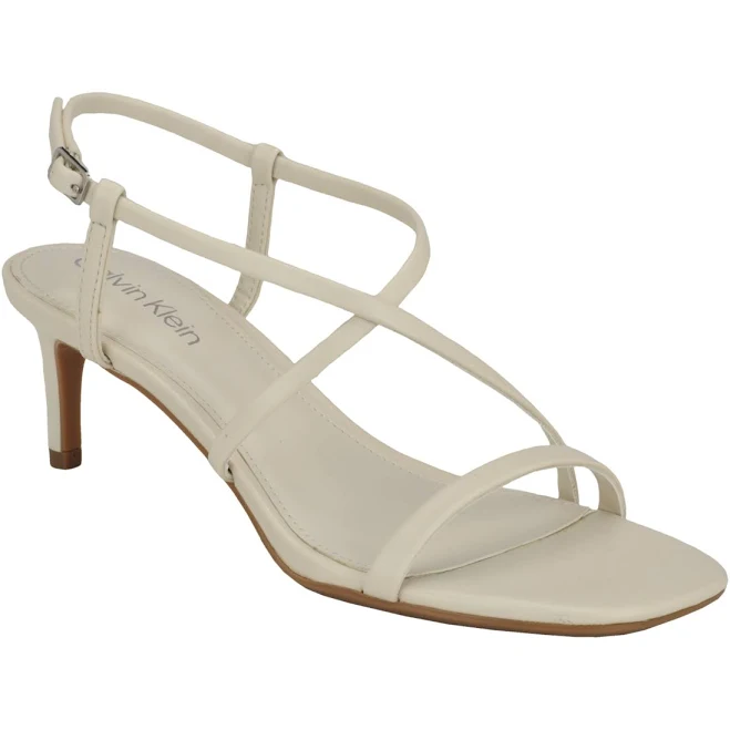 shoes Calvin Klein Women's Ishaya Strappy Low Stiletto Sandals Macy's $69.3