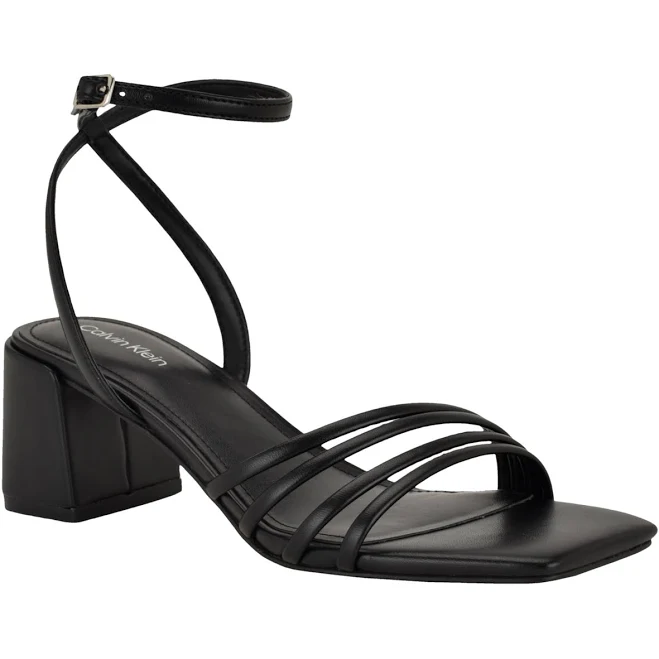 shoes Calvin Klein Women's Pazey Block Heel Dress Sandals Macy's $59.4