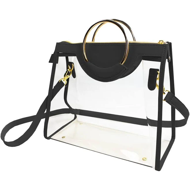 bag Capri Designs Women's Classic Ring PVC Tote Clear Stadium Bags $50