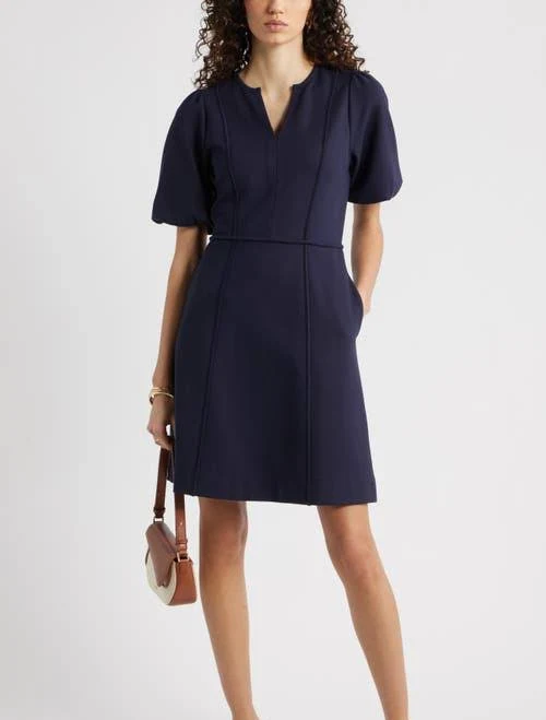 dress Caslon Puff Sleeve Ponte Dress Nordstrom $89.5