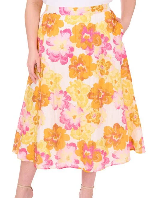 skirt Cece Women's Floral Print Midi Skirt Nordstrom $89