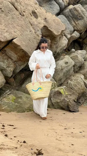 bag Chic Moroccan Straw Market Tote with Leather Handles Etsy - Seller $74