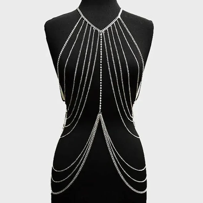 accessory Choker Necklace Body Chain Body Chain Elegant & Luxurious Sparkle Sexy Alloy for Cosplay Carnival Women's Costume Jewelry Fashion Jewelry eBay - oh_2732 $10.94