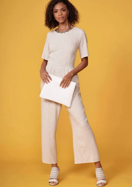 jumpsuit Choo Natural Linen Jumpsuit Trendy Rompers $53