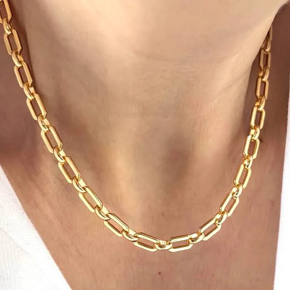 accessory Chunky Link Gold Chain Necklace Etsy - Seller $55.27