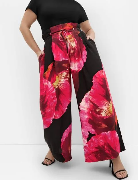 pants City Chic Women's Shania Floral Print Wide-Leg Pants City Chic $71.99
