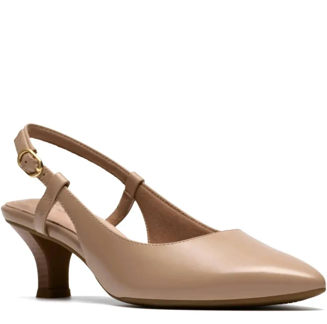 shoes Clarks Women's Kepley Lane Leather Slingback Pumps DSW $69.99
