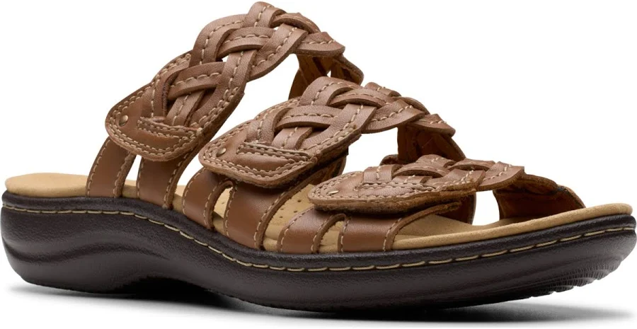 shoes Clarks Women's Laurieann Rio Leather Slip-On Sandals Macy's $60