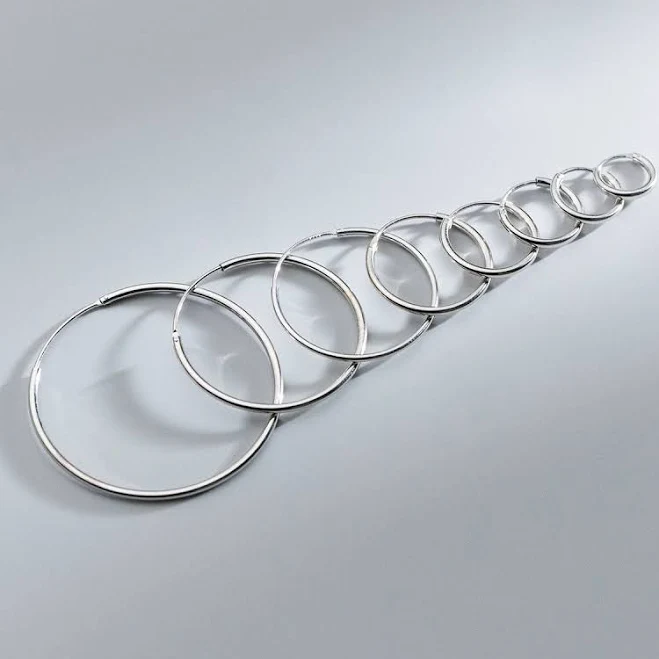 accessory Classic Endless Thin Sleeper Hoop Earrings Perimade & Co. $15.95
