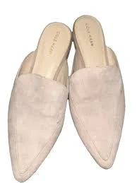 shoes Cole Haan Piper Slip on Pointed Toe Mule Flat Etherea Suede Beige Women Size 7 eBay $23.99