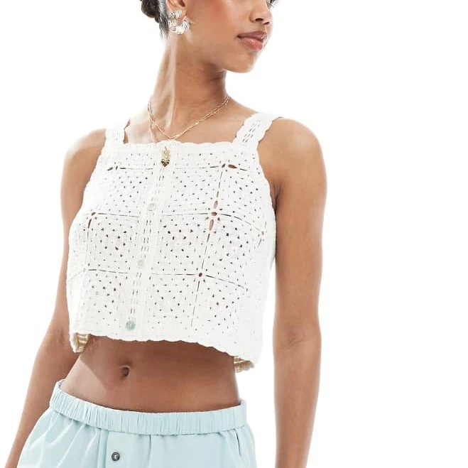 top Crochet Cropped Top ASOS $38.25