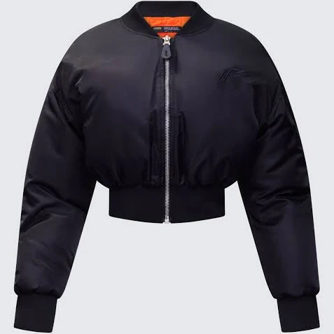 jacket Cropped Satin Flight Jacket finesse.us $78