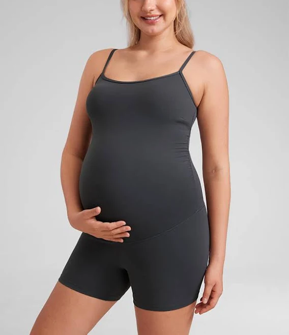 romper Crz Yoga Women's Maternity Tight Fit Romper Shorts shop.crzyoga.com $38