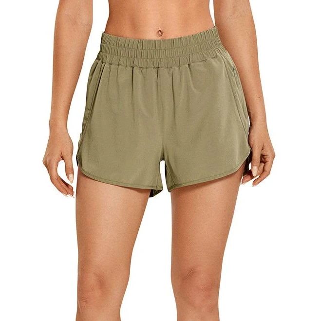 bottom CRZ YOGA Women's Running High Waisted Mesh Lined Shorts 3 crz yoga $26.6