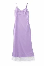 dress CUPSHE Lilac Satin Slip Dress Lace Hem Spaghetti Strap Maxi XS/S NWT eBay $27.99