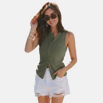 top Cupshe Women's Chic Ribbed Knit Tank Top Target $24.99