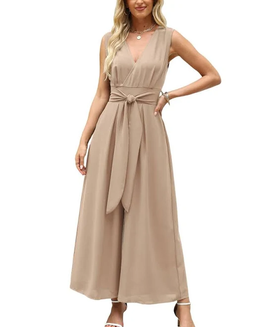 jumpsuit Cupshe Women's Sleeveless Tie Front Jumpsuit Macy's $55.24