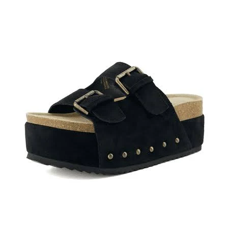 shoes Cushionaire Women's Guru Platform Studded Chunky Slide Sandals Walmart - Next Step Group Inc $69.99