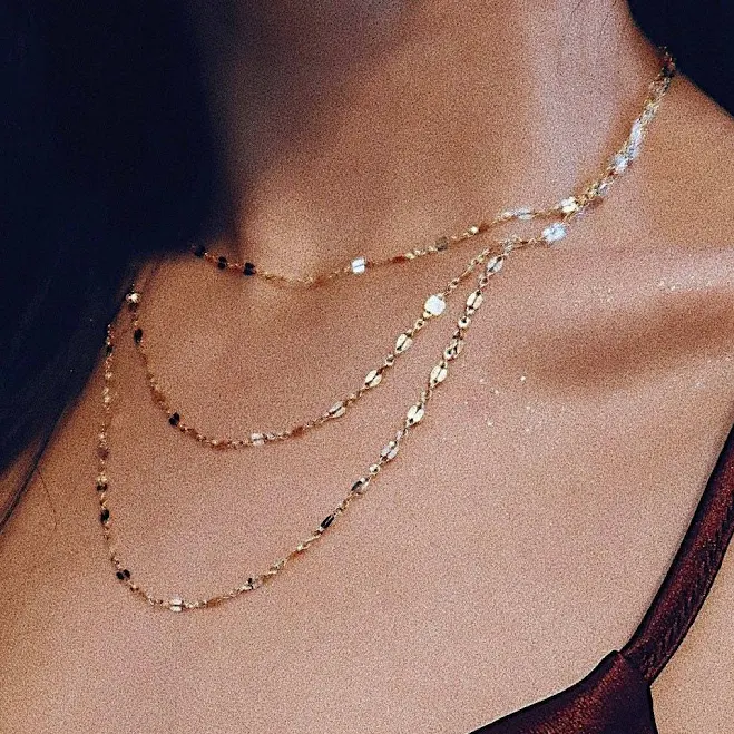 accessory Dainty Gold Filled Layered Necklace Set Etsy - Foxandrosethebrand $78