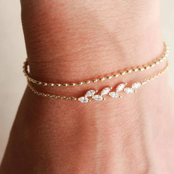 accessory Dainty Gold Layered Bracelet Gift Set Etsy - TomDesign $30.6