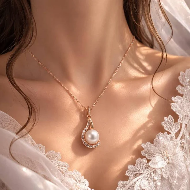 accessory Dainty Pearl Pendant Necklace in Rose Gold Etsy - Seller $28.78