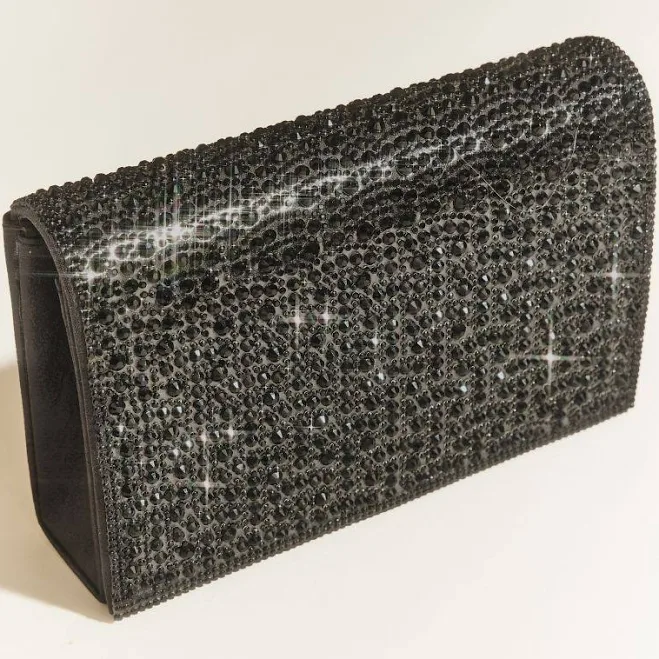 bag DB Studio Crystal Embellished Metallic Clutch Handbag David's Bridal $54.95