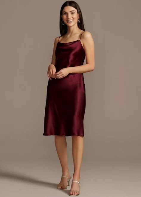 dress DB Studio Midi Satin Slip Dress David's Bridal $49.99