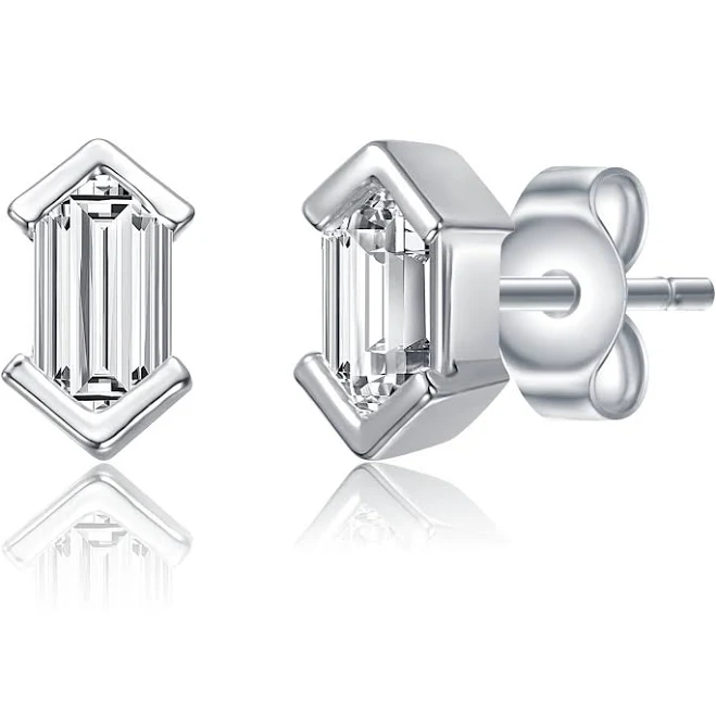 accessory Deco Mini Baguette Stud Earrings genevivejewelry.com $99