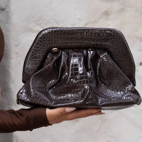 bag Diva Boutique Divine Texture Faux Leather Clutch Diva Boutique $68