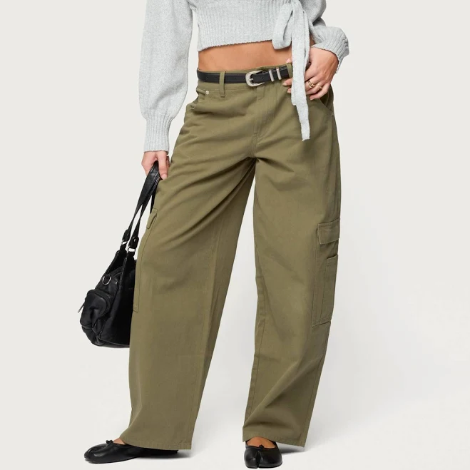 bottoms Edikted Women's Jadah Low Rise Baggy Cargo Pants edikted $21.6